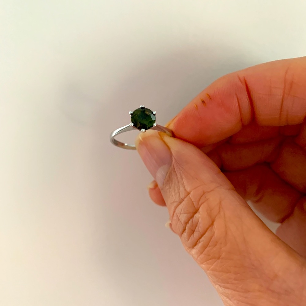 Sterling silver tourmaline ring-Size 5